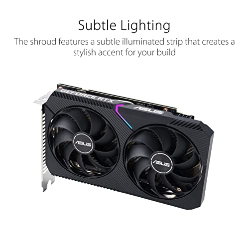 Asus GeForce Dual RTX 3050 8GB GDDR6 HDMI/DVI/DisplayPort PCi Ex 4.0 16x - DUAL-RTX3050-O8G-V2 ASUS