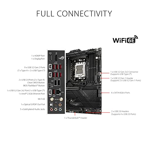 Asus ROG Strix X670E-F Wi-Fi AMD X670 4*DDR5 4*M.2 4*SataIII skAM5 HDMI/DP ATX ASUS