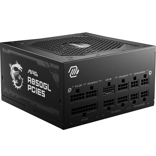 MSI MAG A850GL PCIE5 850W Modulare 80+ Gold Attivo PFC ATX 3.0 MSI Microstar
