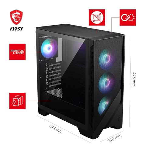 MSI MAG FORGE 320R AIRFLOW Case Midi Tower Vetro Temprato No-Power ATX/mATX / Mini-ITX MSI Microstar