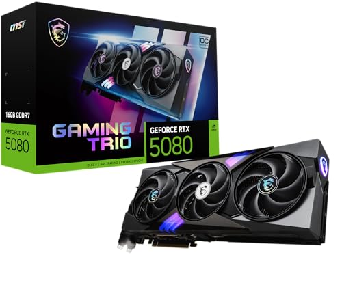 MSI GeForce RTX 5080 16G Gaming Trio OC GDDR7 DLSS4 1*HDMI/3*DP PCi Ex 5.0 16x MSI Microstar