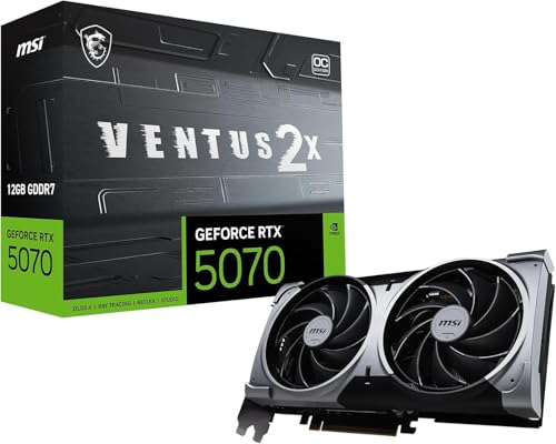MSI GeForce RTX 5070 12G Ventus 2X OC 12GB GDDR7 DLSS4 1*HDMI/3*DisplayPort PCi Ex 5.0 16x MSI Microstar