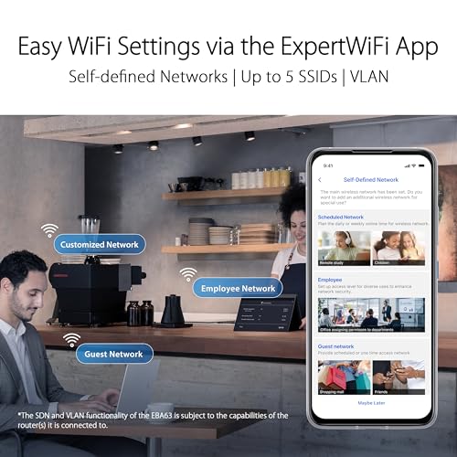 Asus ExpertWiFi EBA63 Access Point Wireless AX 3000Mbps Dual Band Bianco Supporto PoE ASUS