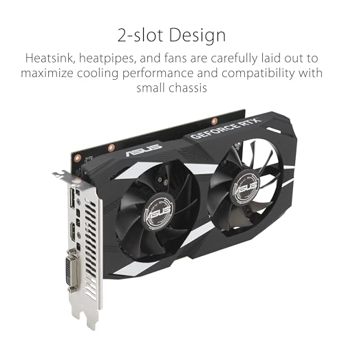ASUS Dual GeForce RTX 3050 OC Edition 6GB GDDR6 DLSS2 HDMI/DisplayPort/DVI-D PCi Ex 4.0 16x ASUS
