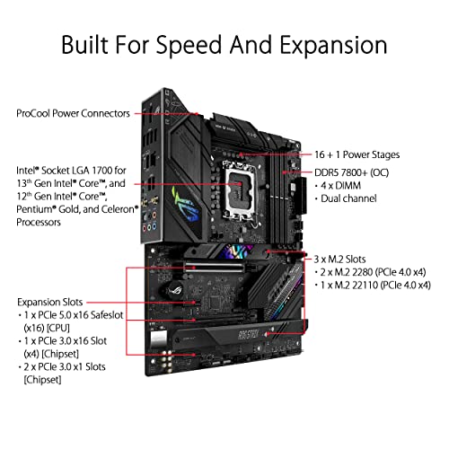 Asus Rog Strix B760-F Gaming WiFi INTEL B760 4*DDR5 3*M.2 4*SataIII sk1700 HDMI/Displayport ATX ASUS
