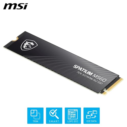 MSI Spatium M560 SSD 2TB M.2 NVMe PCIe 5.0 10300/8700 MB/s MSI Microstar