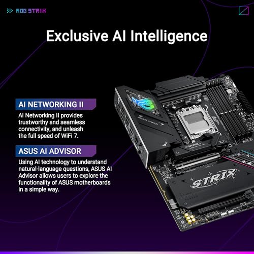 ASUS ROG STRIX B850-F Gaming Wi-Fi AMD B850 4*DDR5 4*M.2 2*SataIII AM5 HDMI/DisplayPort ATX ASUS