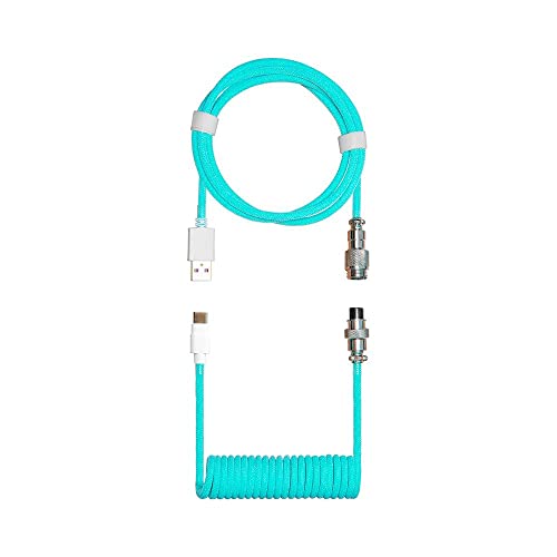 Cooler Master Coiled Keyboard Cable Cyan COOLER MASTER