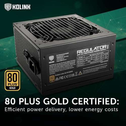 Kolink REGULATOR 1200W Modulare 80+ Gold PFC Attivo ATX 3.0 Kolink