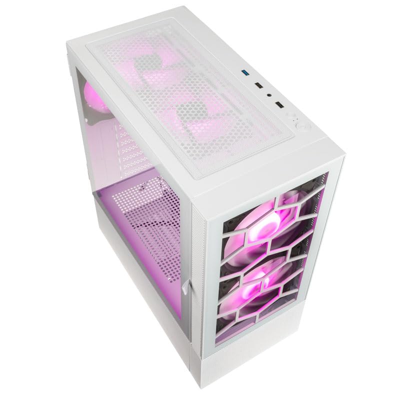 Kolink Observatory MX Glass White ARGB Case Mid-Tower Vetro Temperato No-Power minITX/mATX/ATX Kolink