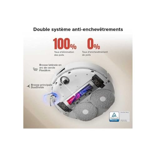 Roborock Qrevo Curv White Aspirapolvere Robot con Navigazione Intelligente e Stazione di Pulizia RoboRock