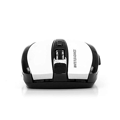 NGS Flea Advanced RF Mouse Wireless Ottico 1600DPI 6 Tasti Nero/Bianco NGS