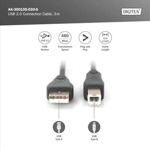 Digitus Cavo Stampante USB 2.0 Type-A/B 3m DIGITUS