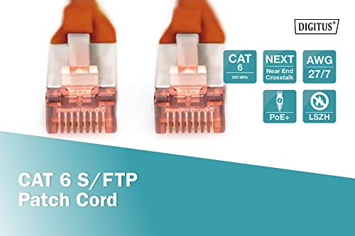 Digitus cavo di rete SFTP cat 6 doppia schermatura 50cm Rosso DIGITUS