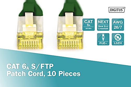Digitus DK1644A030G Cavo Patch RJ45 Cat6A Doppia Schermatura 3m Verde DIGITUS