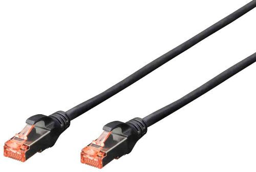 Digitus cavo di rete SFTP cat 6 doppia schermatura 50cm Nero DIGITUS