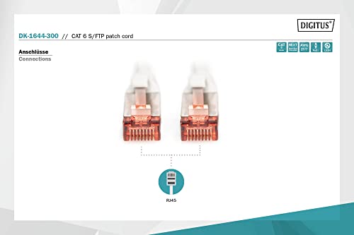 Digitus Cavo di rete SFTP cat 6 doppia schermatura LS0H mt. 30 DIGITUS