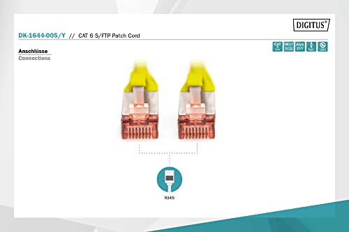 Digitus cavo di rete SFTP cat 6 doppia schermatura 50cm Giallo DIGITUS