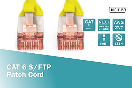 Digitus cavo di rete SFTP cat 6 doppia schermatura 50cm Giallo DIGITUS