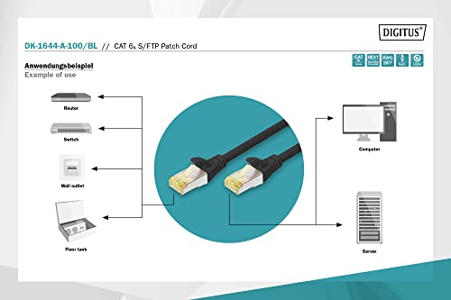 Digitus DK1644A100BL cavo di rete SFTP cat 6 doppia schermatura 10 mt DIGITUS