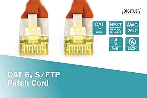 Digitus DK1644A005R Cavo Patch RJ45 Cat6A Doppia Schermatura 0.5m Rosso DIGITUS
