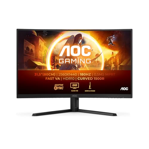 AOC CQ32G4VE Monitor Curvo 31,5" VA 180Hz QHD 0,5ms Adaptive Sync HDR 2*HDMI/DisplayPort AOC