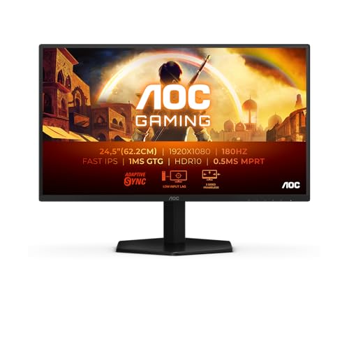 AOC 25G42E Monitor 24.5" Fast IPS 180Hz Full HD 1ms HDMI/DisplayPort AOC