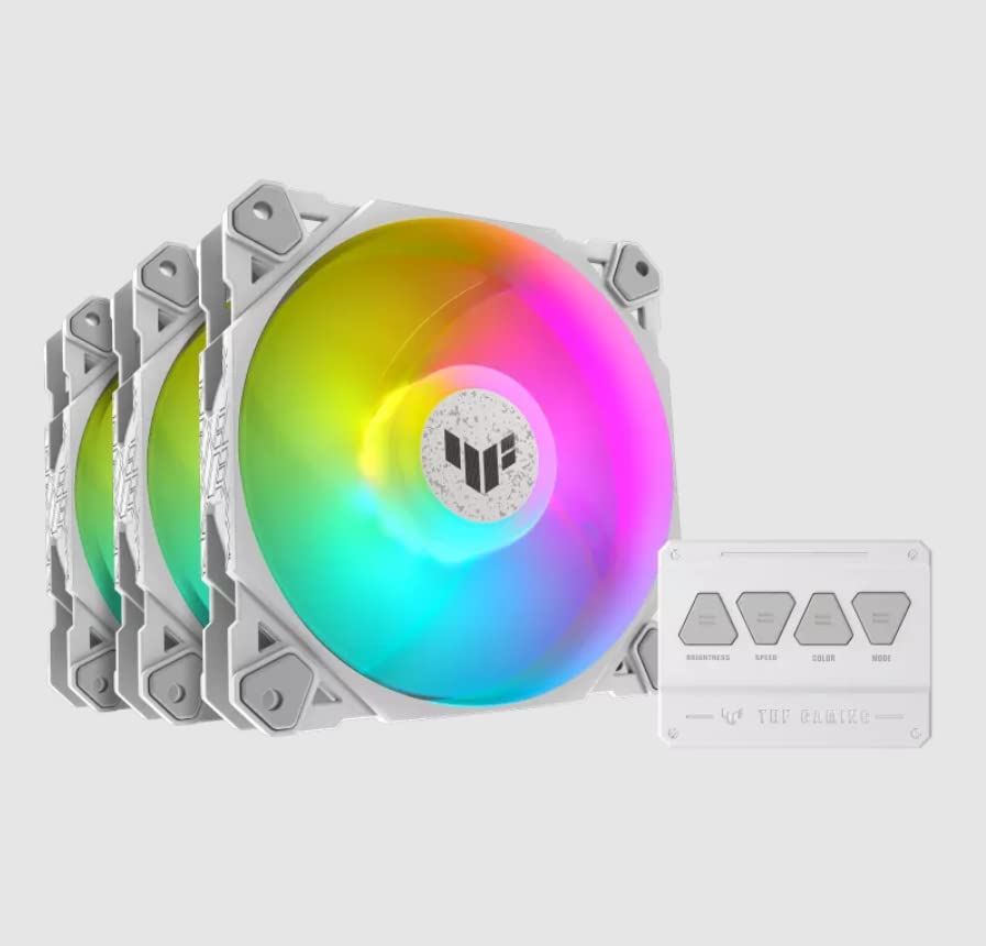 ASUS TUF Gaming TF120 White ARGB Kit 3 Ventole 120mm PWM ASUS