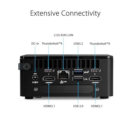 ASUS NUC 13 Pro i7-1360P Intel Iris Xe Graphics Wi-Fi 6/Bluetooth No OS - PC Barebone ASUS