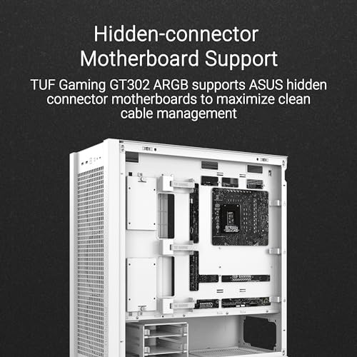 Asus TUF Gaming GT302 ARGB White Mid Tower No-Power Vetro Temperato E-ATX/ATX/mATX/minITX ASUS