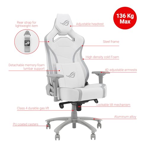 ASUS ROG Chariot X Core LSL301CW Gaming Chair Bianco ASUS