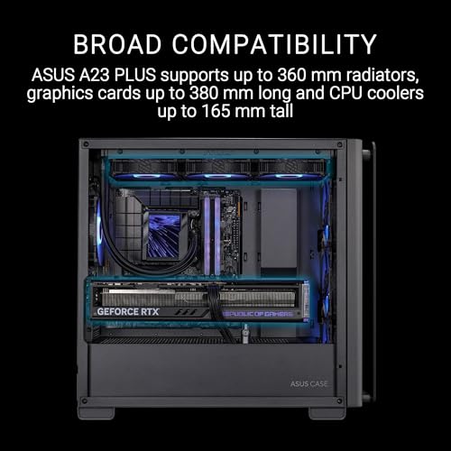 ASUS A23 Plus TG Mini Tower No-Power Vetro Temperato minITX/mATX ASUS