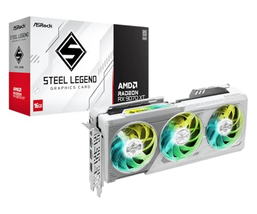 ASRock Radeon RX 9070 XT Steel Legend White 16GB GDDR6 HDMI/3*DisplayPort PCi Ex 5.0 16x - Disponibile in 2-4 giorni lavorativi AsRock