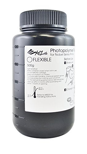 XYZ Resina Flessibile Curable UV per stampante 3D Nobel 1.0 2x 500g - Disponibile in 2-4 giorni lavorativi XYZ