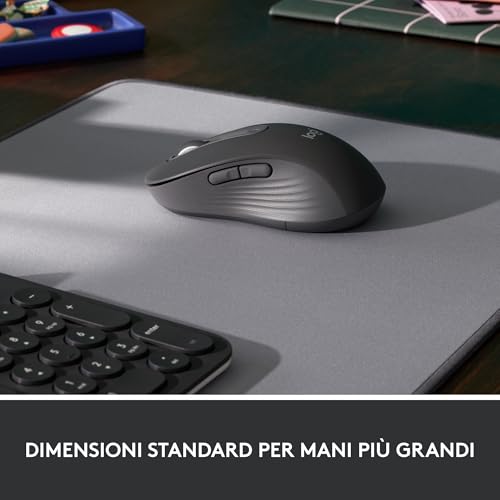 Logitech Signature M650 L for Business Mouse Ottico 4000DPI 5 Tasti Wireless/Bluetooth Grafite LOGITECH