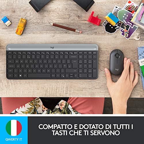 Logitech MK470 Slim Kit Tastiera Mouse  Wireless Layout IT LOGITECH