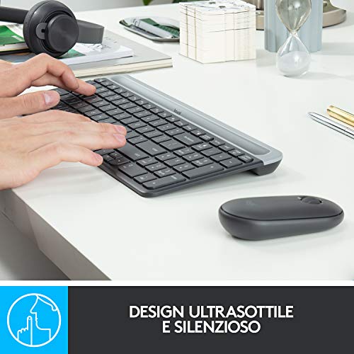 Logitech MK470 Slim Kit Tastiera Mouse  Wireless Layout IT LOGITECH