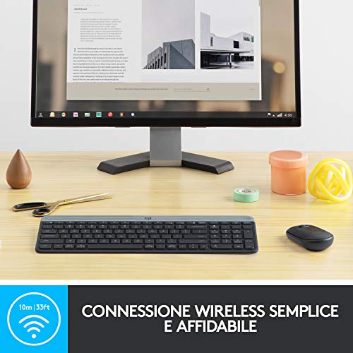 Logitech MK470 Slim Kit Tastiera Mouse  Wireless Layout IT LOGITECH
