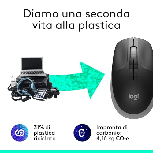 Mouse Wireless Logitech M190 Grigio GameSIDE&Tech