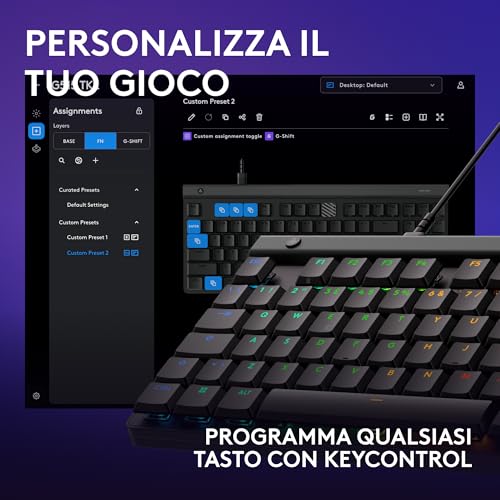 Logitech G G515 TKL RGB Tastiera Meccanica Switch GL USB Layout US LOGITECH