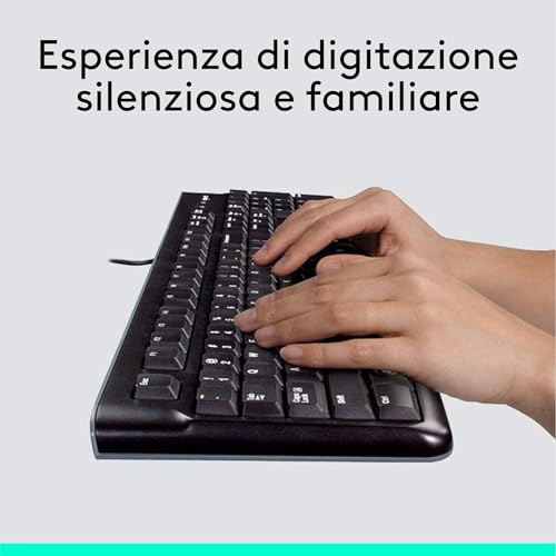 Kit Tastiera Mouse USB Logitech MK120 Nero Layout Italiano GameSIDE&Tech