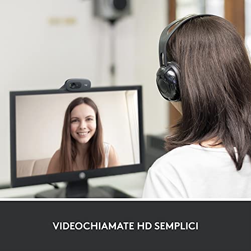 WEBCAM LOGITECH C270 HD 30fps Microfono incorporato, USB - 960-001063 - Disponibile in 2-4 giorni lavorativi LOGITECH