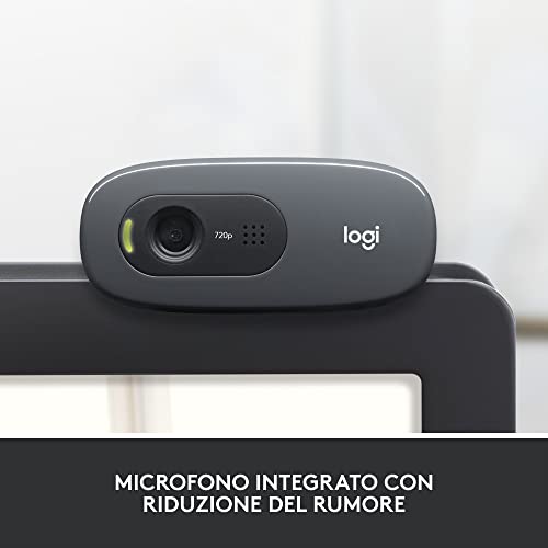 WEBCAM LOGITECH C270 HD 30fps Microfono incorporato, USB - 960-001063 - Disponibile in 2-4 giorni lavorativi LOGITECH