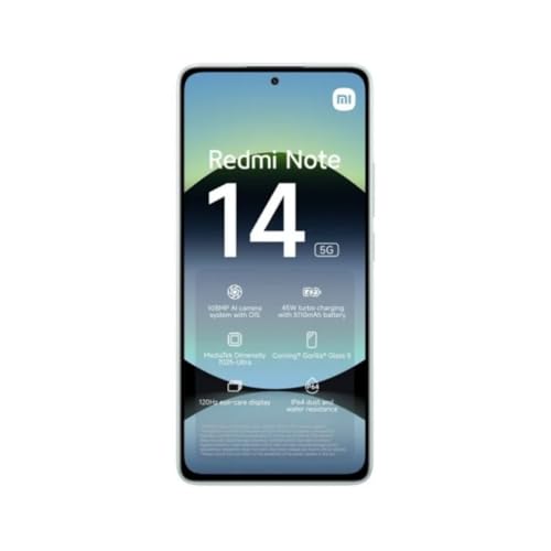 Xiaomi Redmi Note 14 5G 256GB 6,67" 5G Dual-Sim Xiaomi HyperOS Coral Green - Disponibile in 2-4 giorni lavorativi Xiaomi