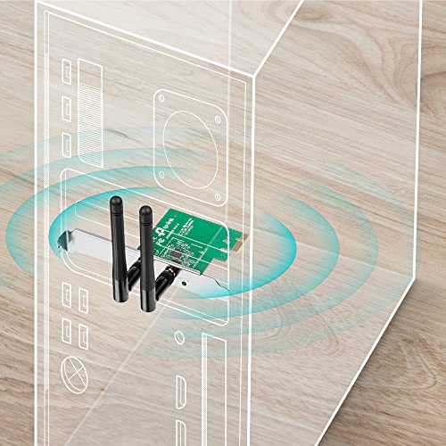 Scheda Di Rete Wireless TP-Link TL-WN881ND 300Mbps PCI-Express x1 + Staffa Low Profile GameSIDE&Tech