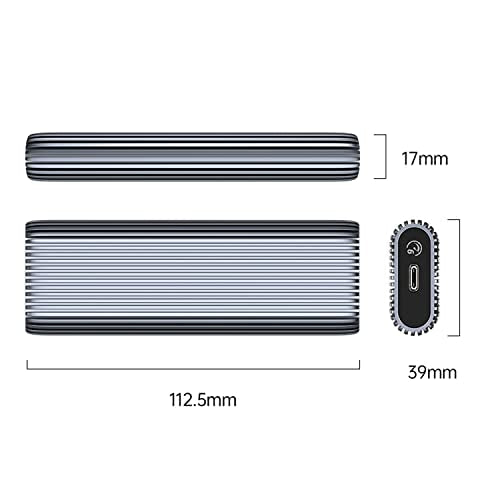 Orico AM2C3-G2 Box Esterno SSD Enclosure M.2 NVME Type-C - Grigio Orico