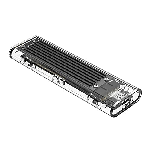 Orico TCM2-C3 Box Esterno SSD Enclosure M.2 NVME USB Type-C - Trasparente-Nero - Disponibile in 2-4 giorni lavorativi Orico
