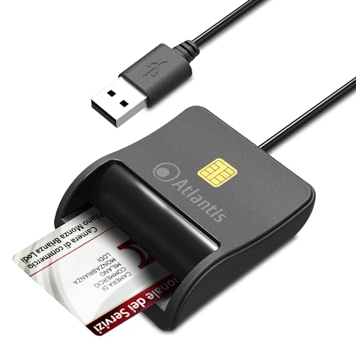 LETTORE ATLANTIS P005-SMARTCR-U USB DI SMART CARD x HomeBanking/Firma digitale - Disponibile in 2-4 giorni lavorativi ATLANTIS
