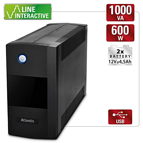 Atlantis Land OnePower S1000LE UPS Line Interactive 1000VA/600W USB 3xSchuko Atlantis Land