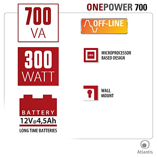 Atlantis One-Power 700 UPS Off-Line 700VA-300W 3xSchuko Atlantis Land